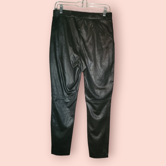Free People Midnight Vegan Faux Suede Pants Black Pull On Stretch Women's Medium - Picture 2 of 4